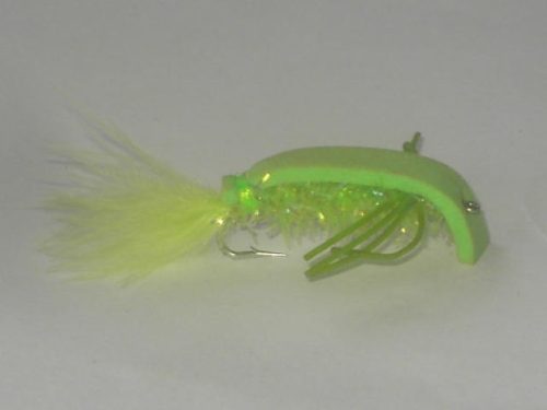 chartreuse wiggle fishing fly