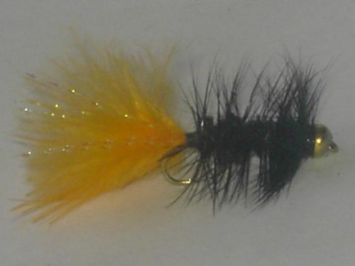 Beadhead Woolly Bugger orange black streamer fly
