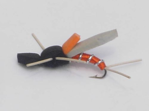 Droopy orange fishing fly