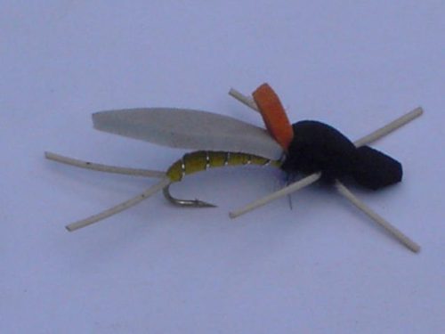 Droopy yellow fishing fly