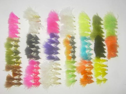 100 Assorted Woolly Bugger fishing Flies
