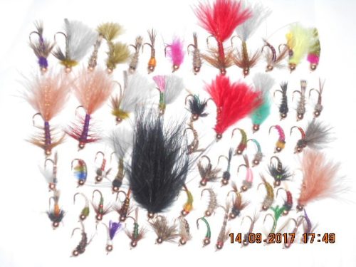 Assorted tungsten nymphs flies for sale