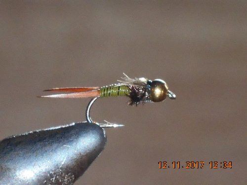 Bead head copper john olive