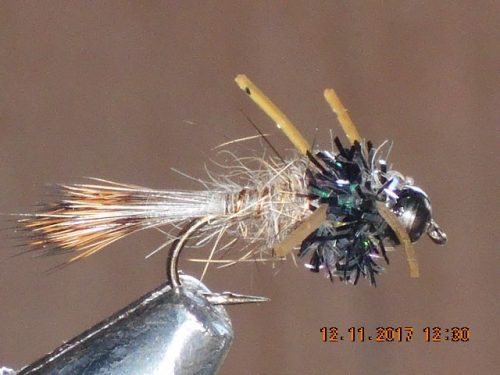 Black bead carp hares ear rubber leg