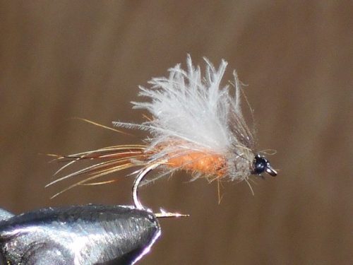 CDC White Gray fishing fly