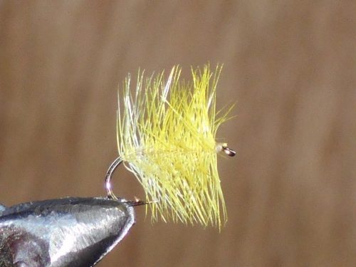 Palmer yellow dry fly