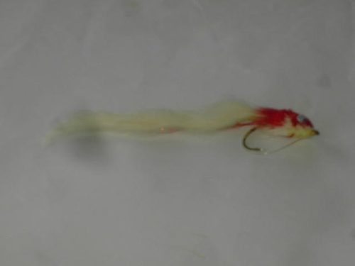 Red white sculpin fly