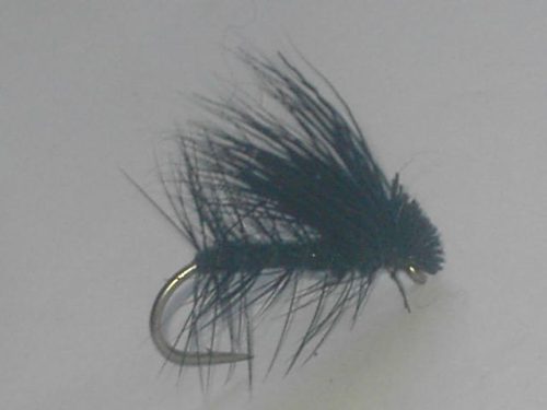 Elk hair caddis black fly