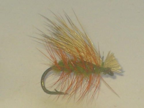 Elk hair caddis olive fly