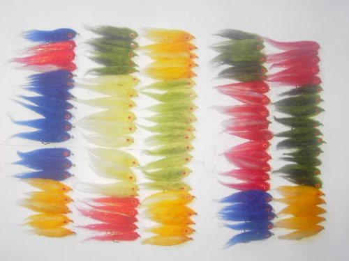 100 Assorted Mini Baitfish Flies for sale