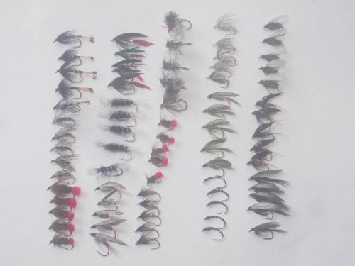 75 assorted wet fly fishing flies for sale