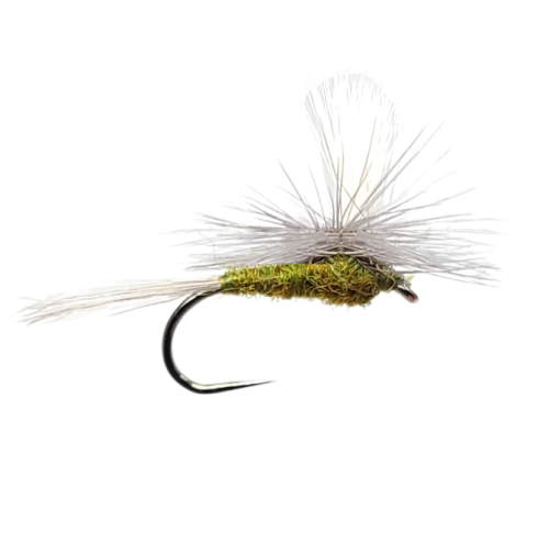 Barbless Blue Wing Olive Parachute fishing fly pattern